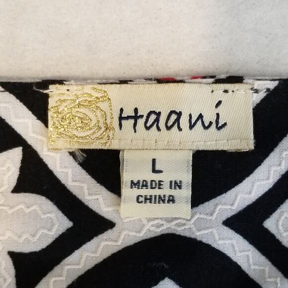 Haani Geometric Print Sheath Dress, Size L - Picture 3 of 8